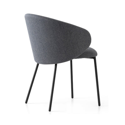 product image for tuka black metal armchair with metal legs by connubia cb1999000015slb00000000 4 73