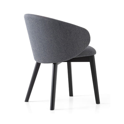 product image for tuka graphite beechwood armchair with wood legs by connubia cb2117000132slb00000000 4 59