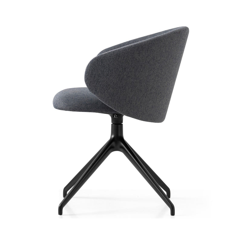 media image for tuka black aluminum swivel chair by connubia cb2127000015slb00000000 3 280