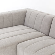 Langham Channelled 4 Pc Sectional Right Arm Facing Sofa W Ottoman In Napa Sandstone