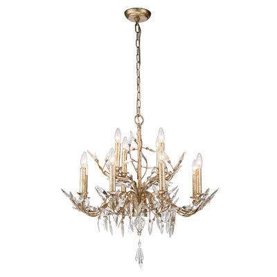 product image of mosaic 10 light antique inspired glam two tier gold chandelier by lucas mckearn ch1158 10 1 57