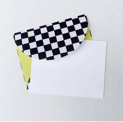 product image of checker patterned envelope note set 1 552