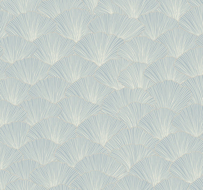 product image for Luminous Ginkgo Blue Wallpaper from the Modern Artisan II Collection by Candice Olson 61