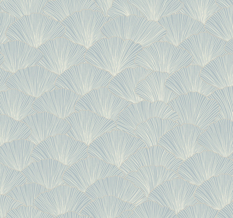 media image for Luminous Ginkgo Blue Wallpaper from the Modern Artisan II Collection by Candice Olson 248