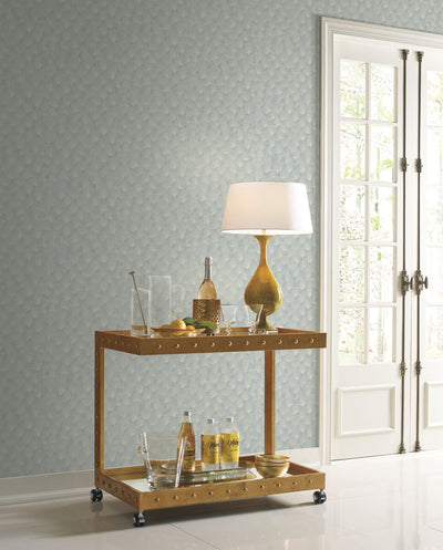 product image for Luminous Ginkgo Blue Wallpaper from the Modern Artisan II Collection by Candice Olson 8