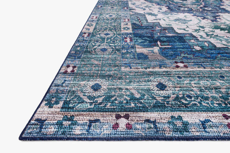 Cielo Rug in Ivory & Turquoise by Justina Blakeney for Loloi