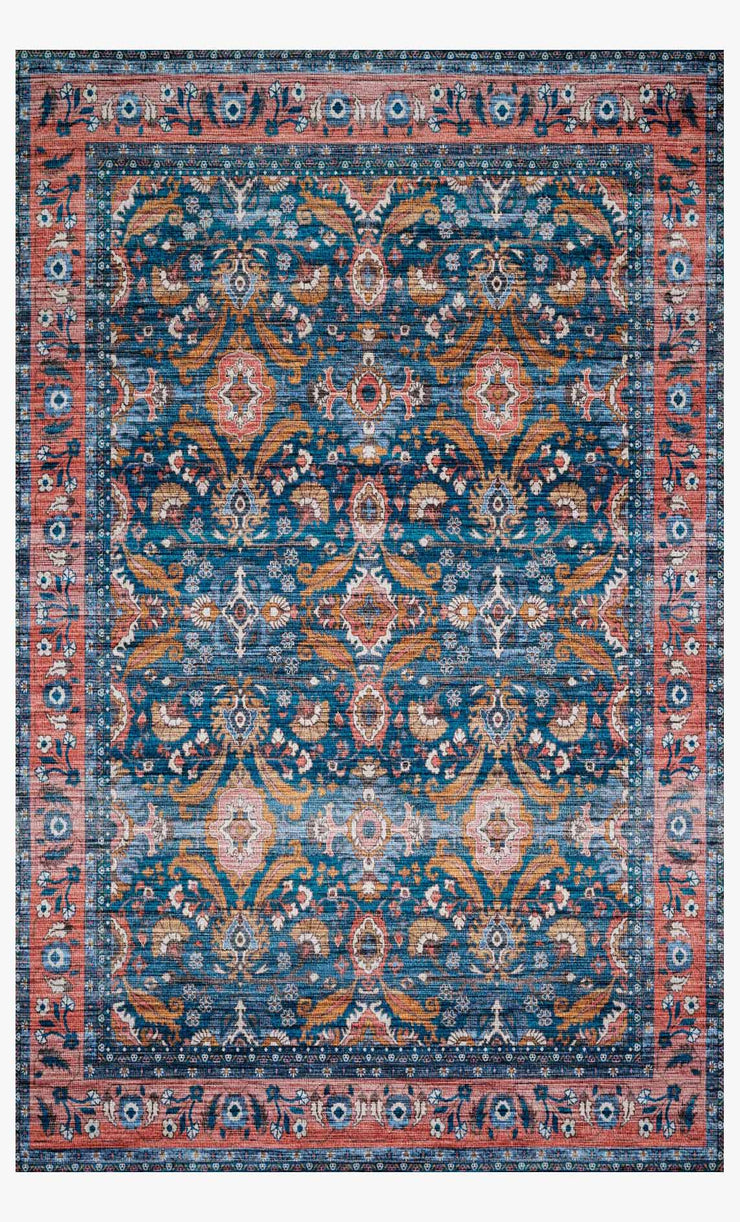 Cielo Rug in Ocean & Coral by Justina Blakeney for Loloi