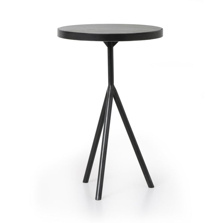 corin end table in powder black 1