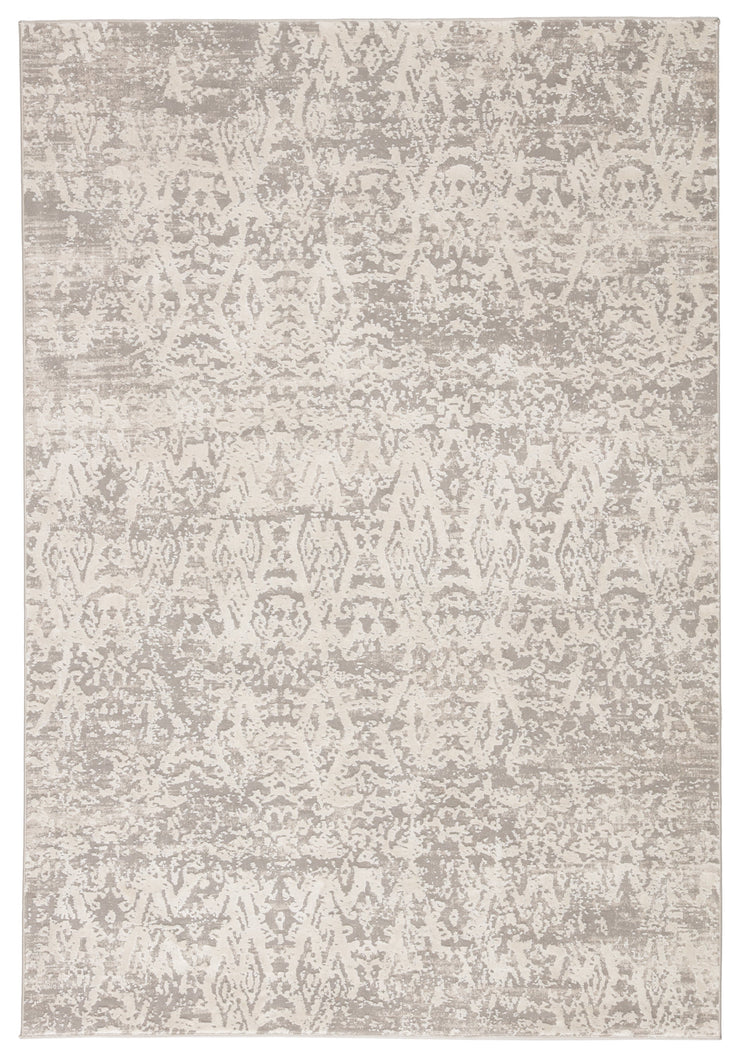 Kata Geometric Rug in Steeple Gray & Bone White design by Jaipur Living