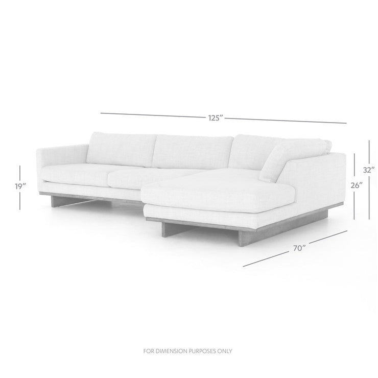 everly 2 piece sectional by Four Hands 3