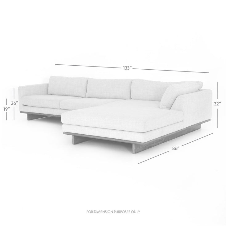 everly 2 piece sectional by Four Hands 4