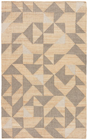 Utah Handmade Geometric Beige & Gray Area Rug design by Jaipur