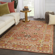 ahava handmade oriental pink gold rug by jaipur living 6