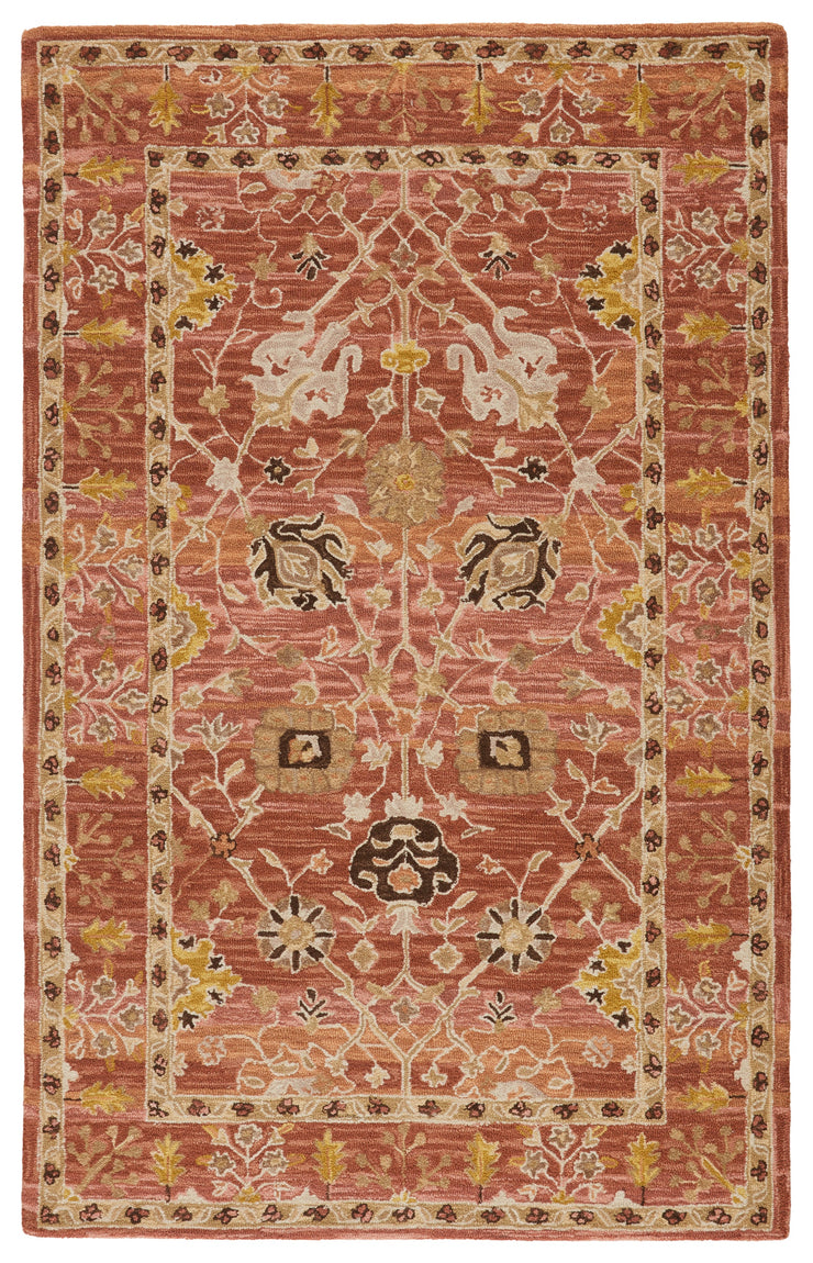 ahava handmade oriental pink gold rug by jaipur living 1