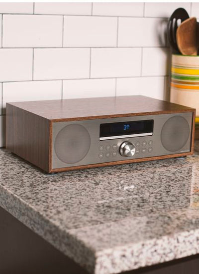 product image for fleetwood clock radio cd player in walnut 10 95