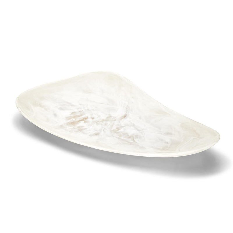 media image for archipelago white cloud marbleized organic shaped platter 4 253