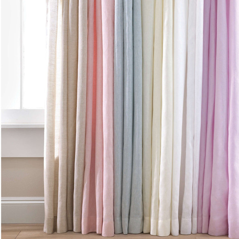 media image for lush linen sky curtain panel by annie selke pc2364 w115108 2 270