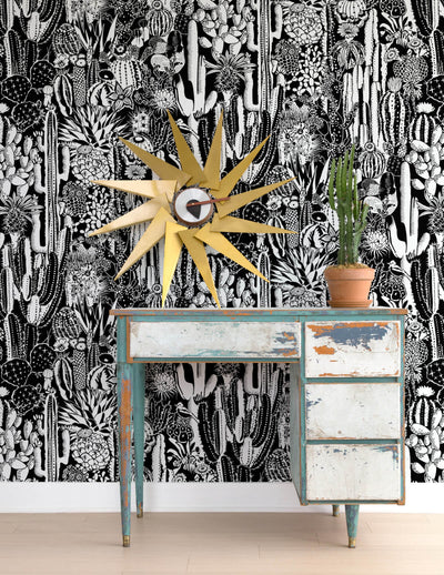 product image of Sample Cactus Spirit Wallpaper in Contrast design by Aimee Wilder 530