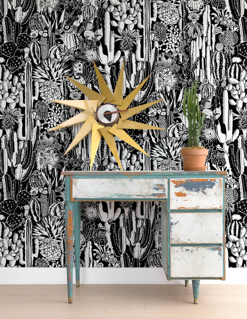 media image for Sample Cactus Spirit Wallpaper in Contrast design by Aimee Wilder 234