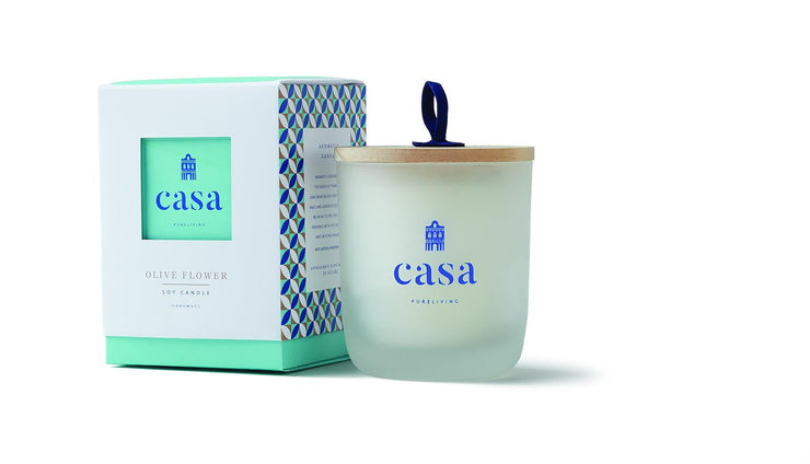 olive flower candle design by casa 1