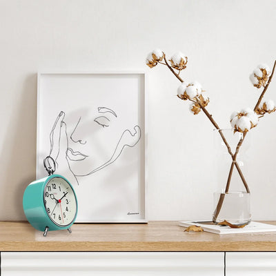 product image for factory turquoise xl wall clock by cloudnola sku0190 4 61