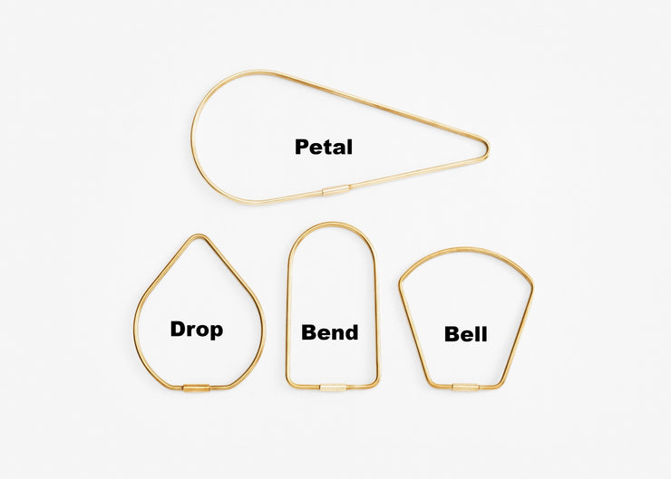 Contour Key Ring in Various Shapes & Colors