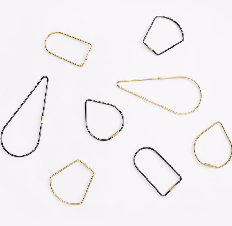 media image for Contour Key Ring in Various Shapes & Colors design by Areaware 245