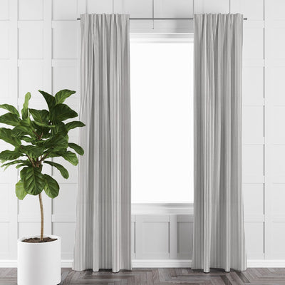 product image for Cruz Ticking Stripes White/Black Drapery 4 85