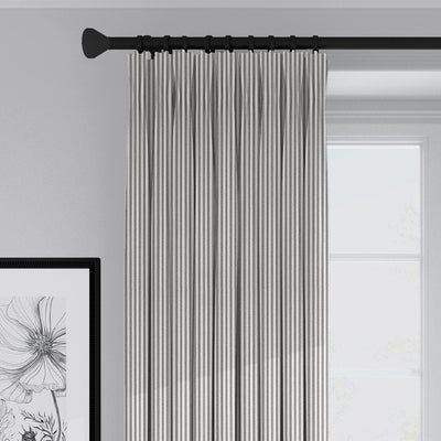 product image for Cruz Ticking Stripes White/Black Drapery 1 32