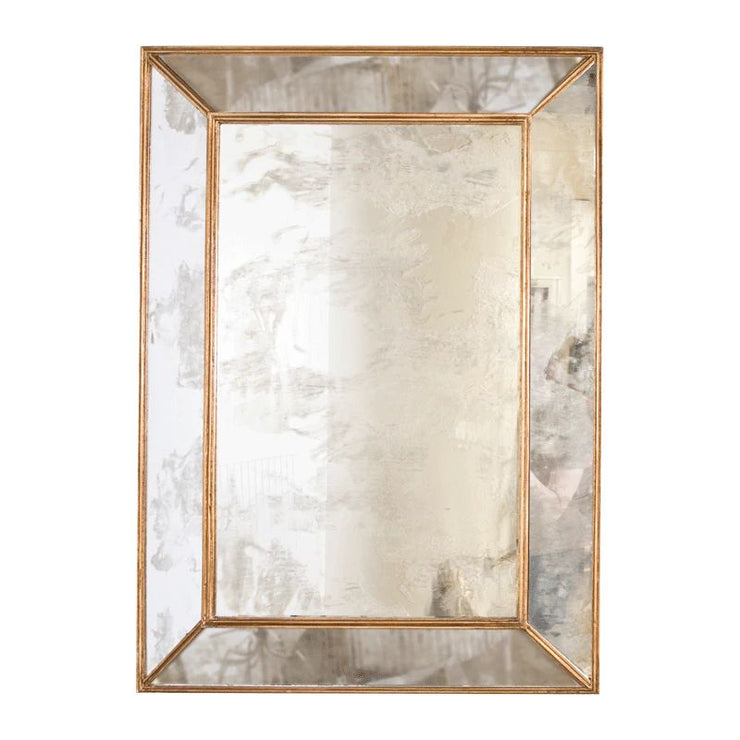 dion rectangular antique mirror w gold leafed wood edges design by bd studio 1