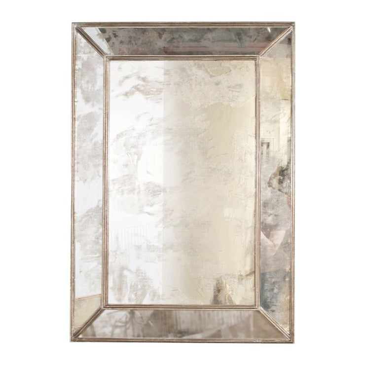 dion rectangular antique mirror w silver leafed wood edges design by bd studio 1