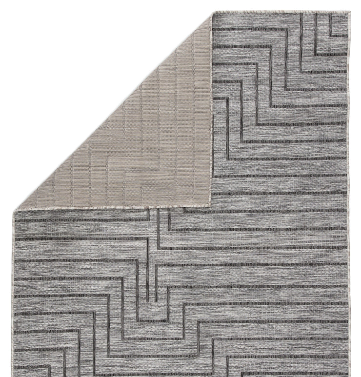 Xantho Indoor/Outdoor Geometric Gray Area Rug design by Nikki Chu for Jaipur Living