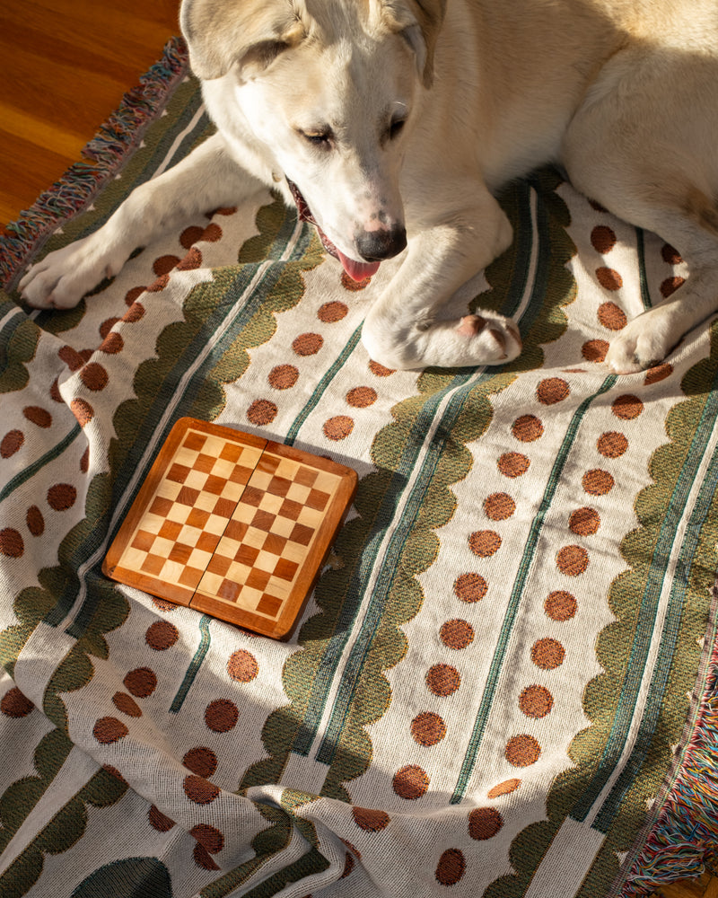 media image for Olive & Cranberry Woven Blanket 290