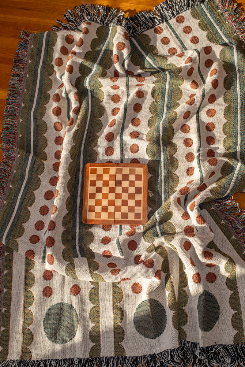 media image for Olive & Cranberry Woven Blanket 253