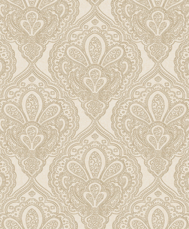media image for Mehndi Damask Gold from the Emporium Collection by Galerie Wallcoverings 247