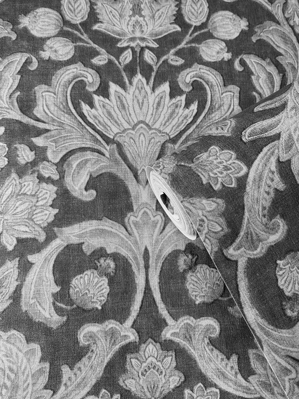 media image for Damask Wallpaper in Blue 266