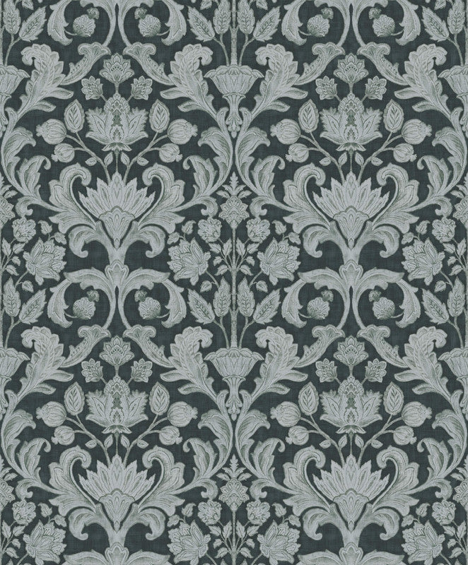 media image for Damask Wallpaper in Blue 259