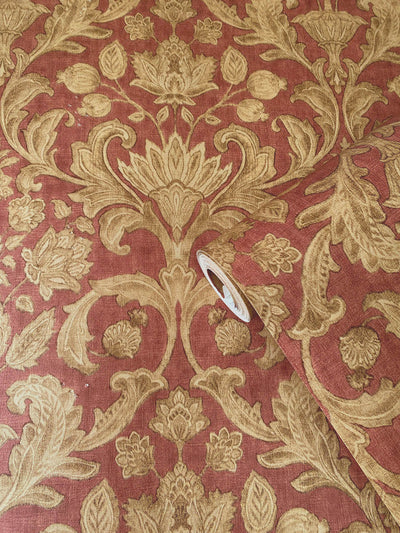 product image for Damask Wallpaper in Red/Bronze/Brown 50