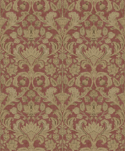product image of Damask Wallpaper in Red/Bronze/Brown 524