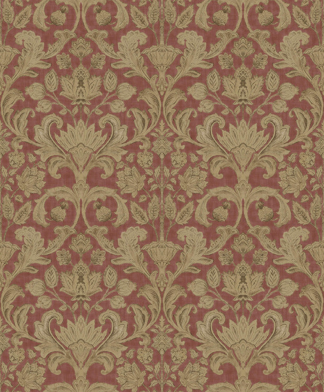 media image for Damask Wallpaper in Red/Bronze/Brown 28