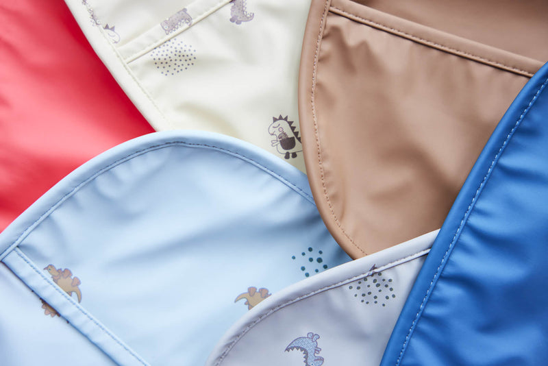 media image for dino bib set in butter and cherry red 2 26