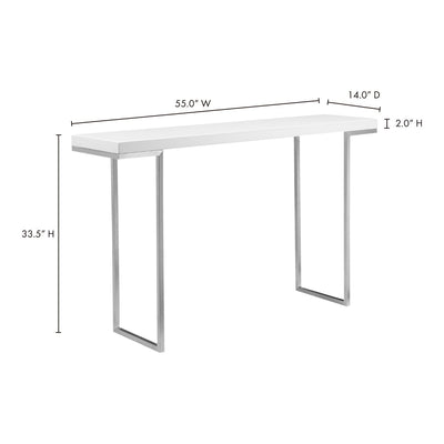 product image for Repetir Console Table White Lacquer 4 70