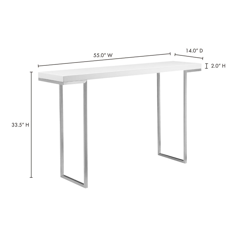 media image for Repetir Console Table White Lacquer 4 247