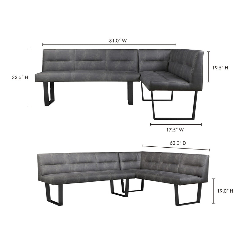 media image for Hanlon Corner Bench Dark Grey 8 288
