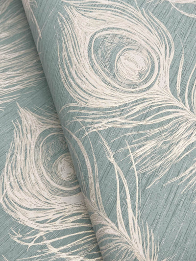 product image for Regal Peacock Wallpaper in Dark Teal 53