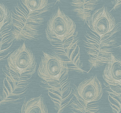 product image of Regal Peacock Wallpaper in Dark Teal 587