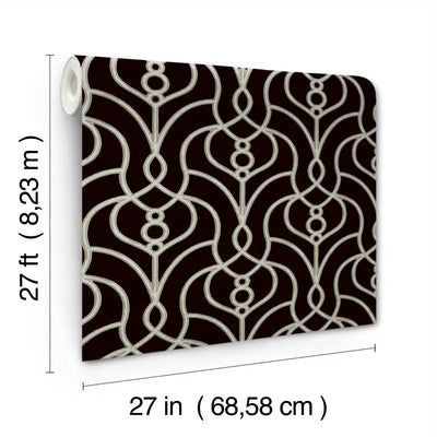 product image for Divine Trellis Wallpaper in Black 30