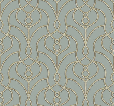 product image of Divine Trellis Wallpaper in Dusty Blue 515