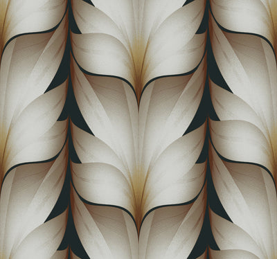 product image of Lotus Light Stripe Wallpaper in Black 546