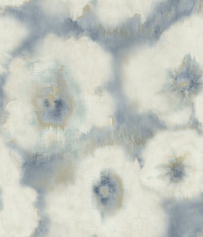 product image for Blended Floral Wallpaper in Blue 12